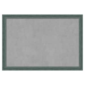 Upcycled Teal Grey 39 in. x 27 in. Magnetic Board, Memo Board