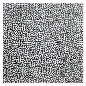 Fargin Pebble Platinum Moss 11.88 in. x 11.88 in. Polished Glass Wall Mosaic Tile (0.98 sq. ft./Each)