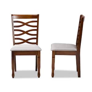Lanier Grey and Walnut Brown Dining Chair