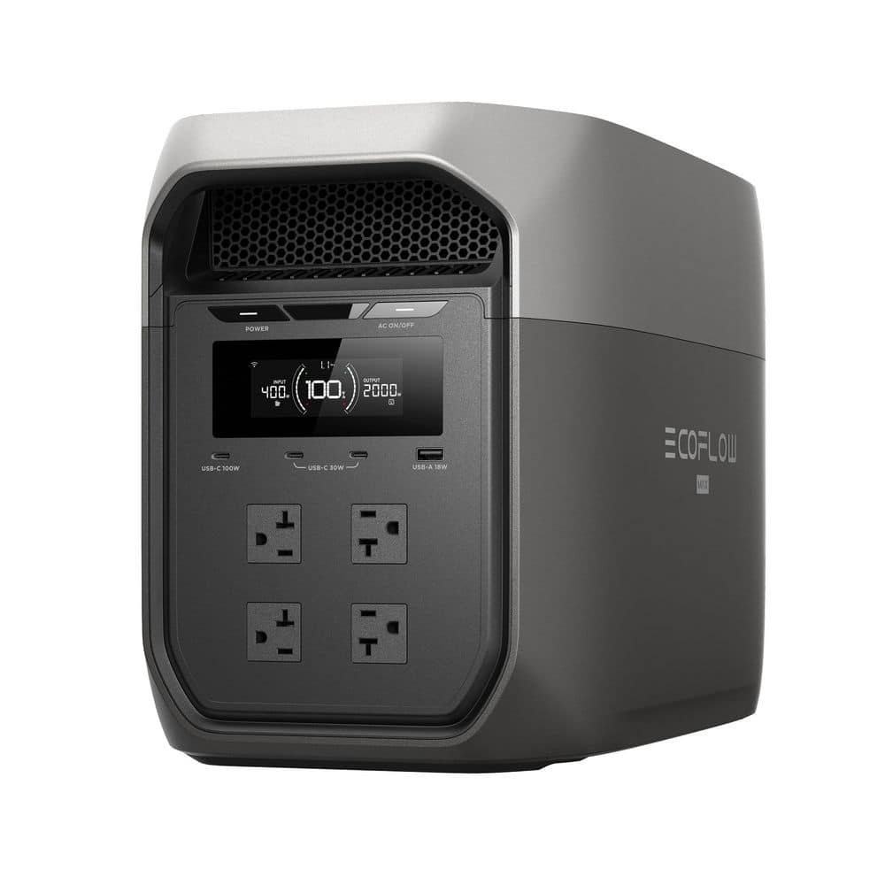 4月24日発送　ECOFLOW DELTA 3 Max ポタ電　2048Wkh EcoFlow 2400-Watt Delta 3 Max Portable Power Station, 2048Wh Push