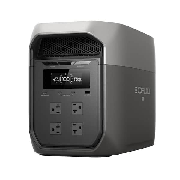 旅行用家電 ECOFLOW DELTA3 MAX EcoFlow 2400-Watt Delta 3 Max Portable Power Station, 2048Wh Push