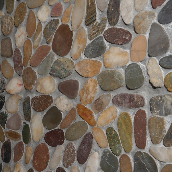 Ivy Hill Tile Pebble Rock Flat Crue 12 in. x 12 in. Marble Floor