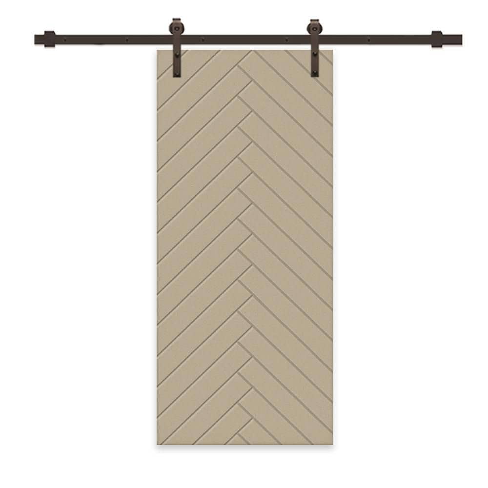 24 in. x 84 in. Unfinished Composite MDF Paneled Interior Sliding Barn Door with Hardware Kit price history on PriceWatchPro