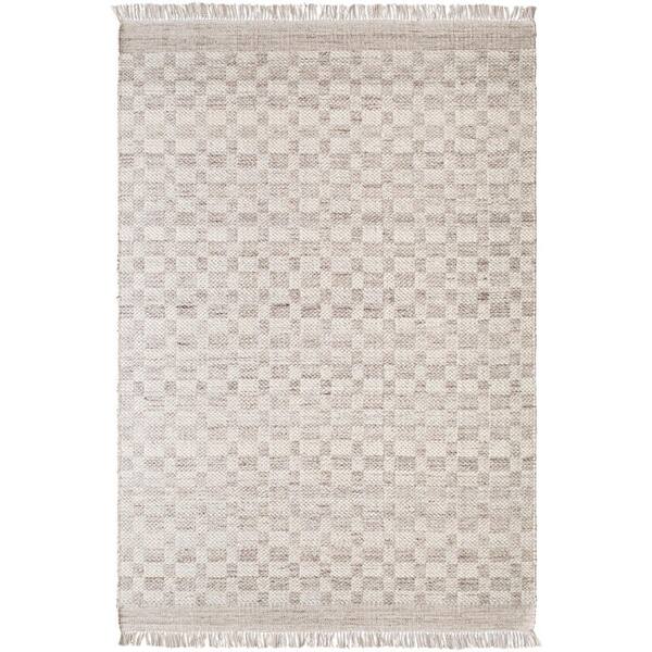 Livabliss Mardin Light Gray Checkered 9 ft. x 12 ft. Indoor Area Rug