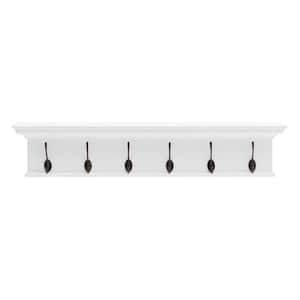 Charlie 39.37 in. Classic White Wall-Mounted with Shelf
