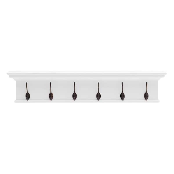 HomeRoots Charlie 39.37 in. Classic White Wall-Mounted with Shelf
