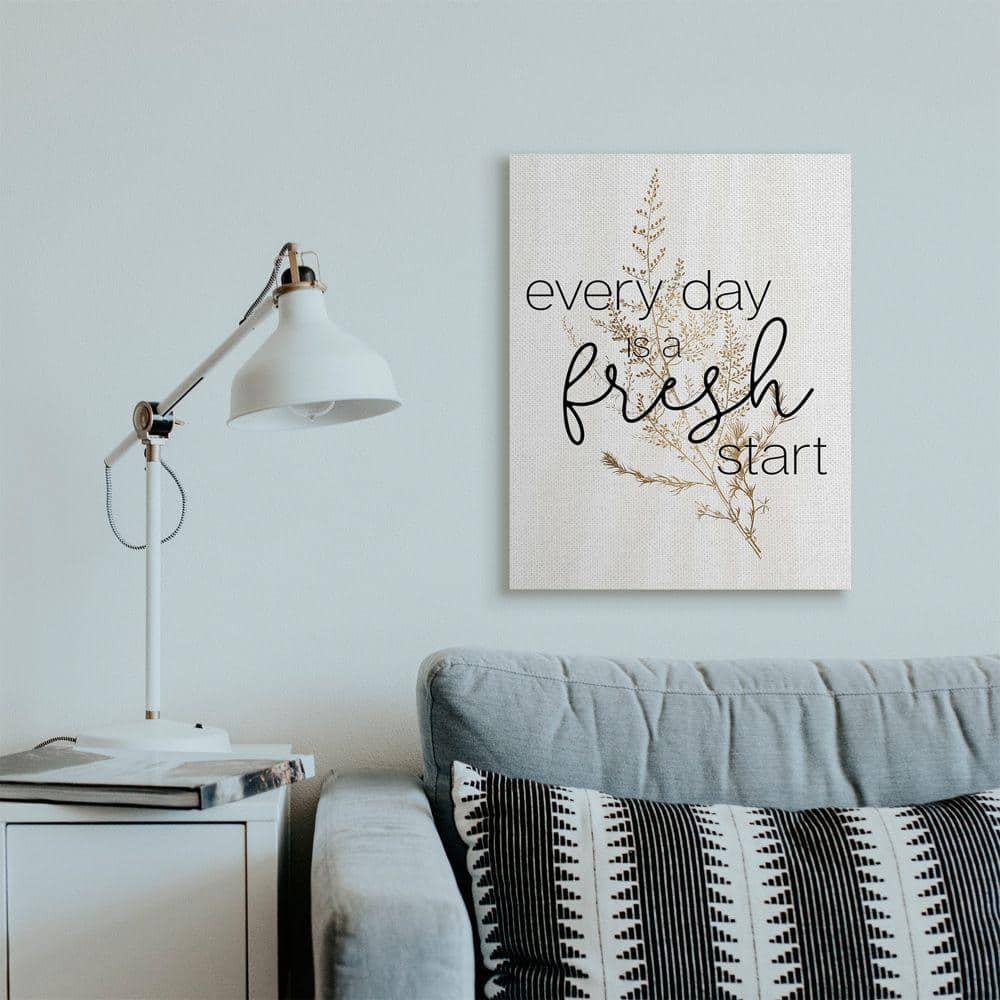 Gold and Black Motivational Quote Canvas Wall Art, 24" x 30"