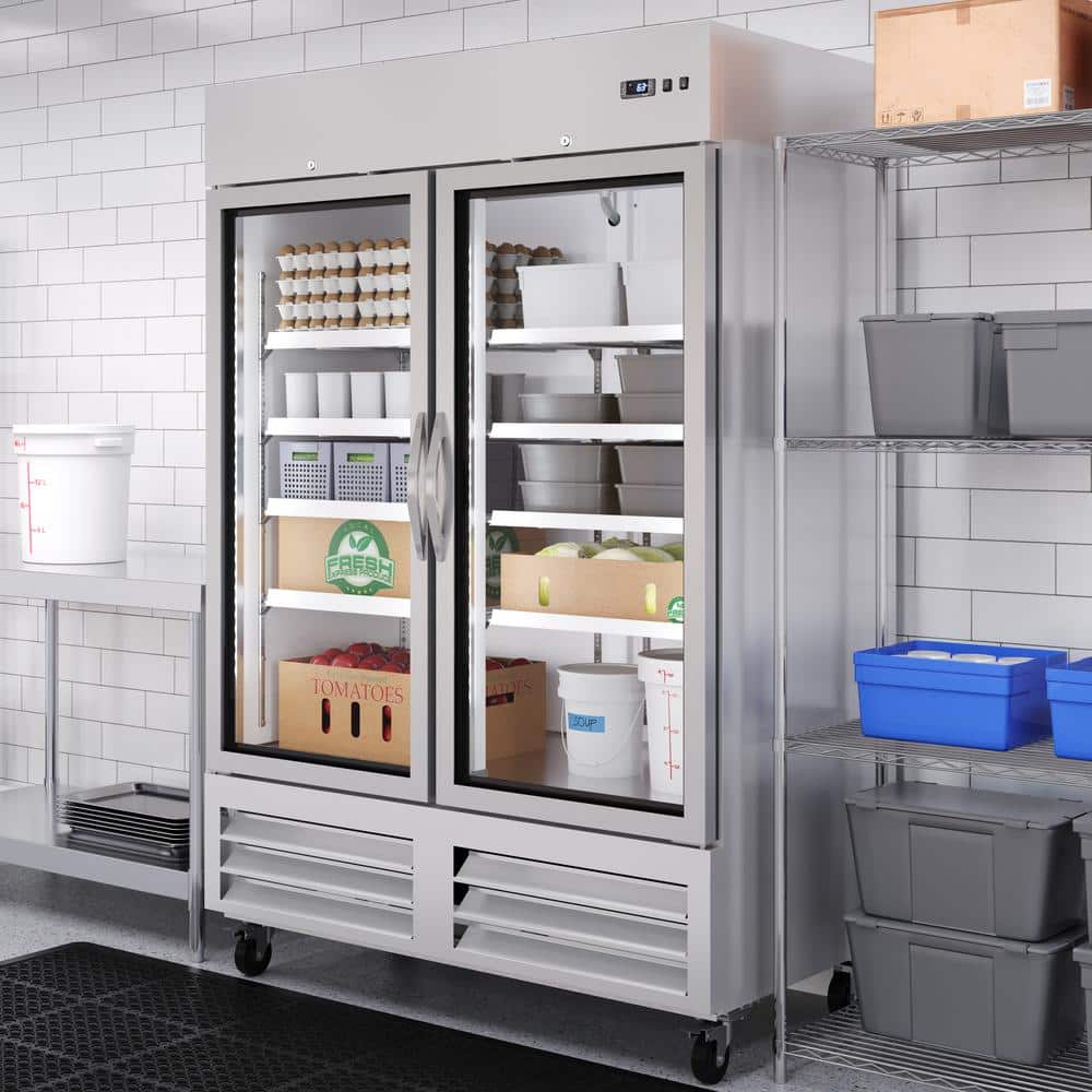 54" Stainless Steel Commercial Reach-In Refrigerator/Freezer with Glass Doors