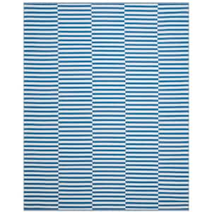 Montauk Ivory/Blue 8 ft. x 10 ft. Striped Area Rug