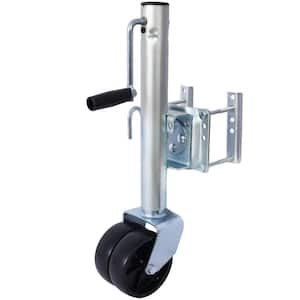 12 in. Adjustable Boat Trailer Jack with Double Wheel, Weight Capacity 1500 lbs.