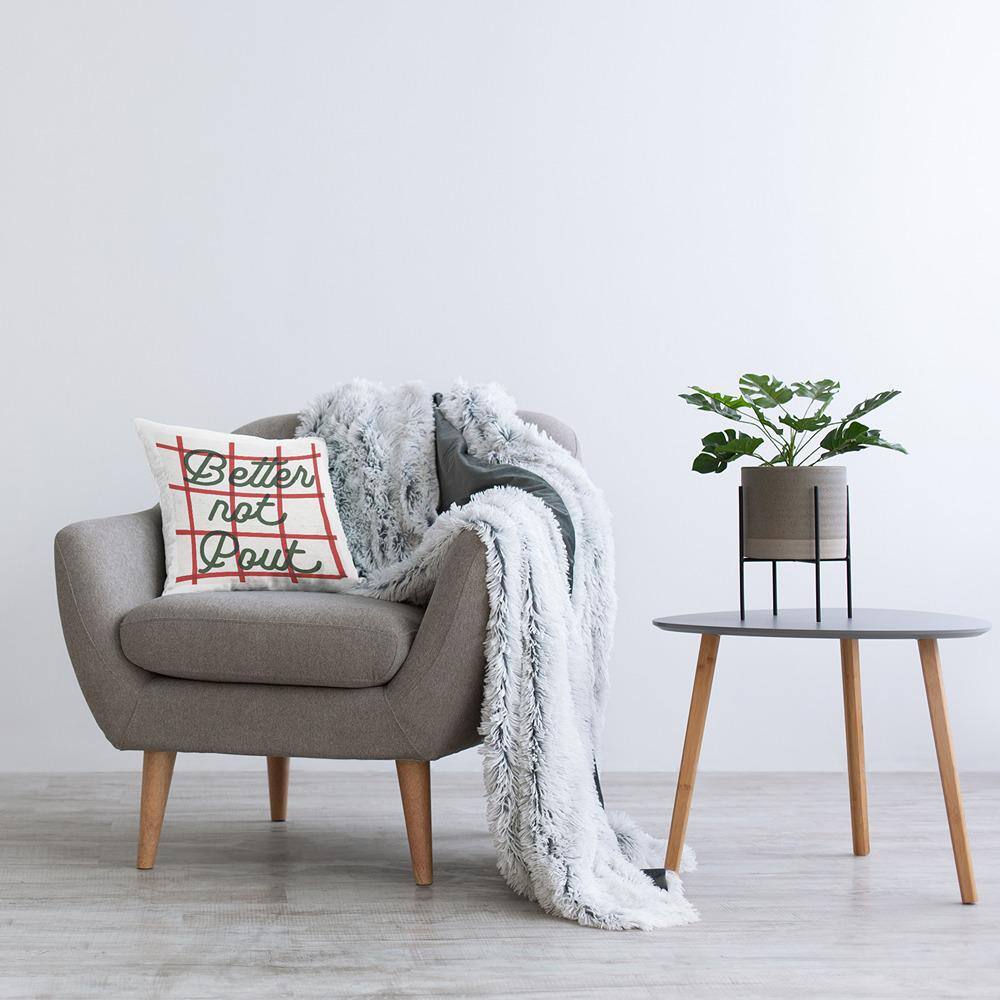Better Not Pout Christmas Plaid Decorative Pillow Set