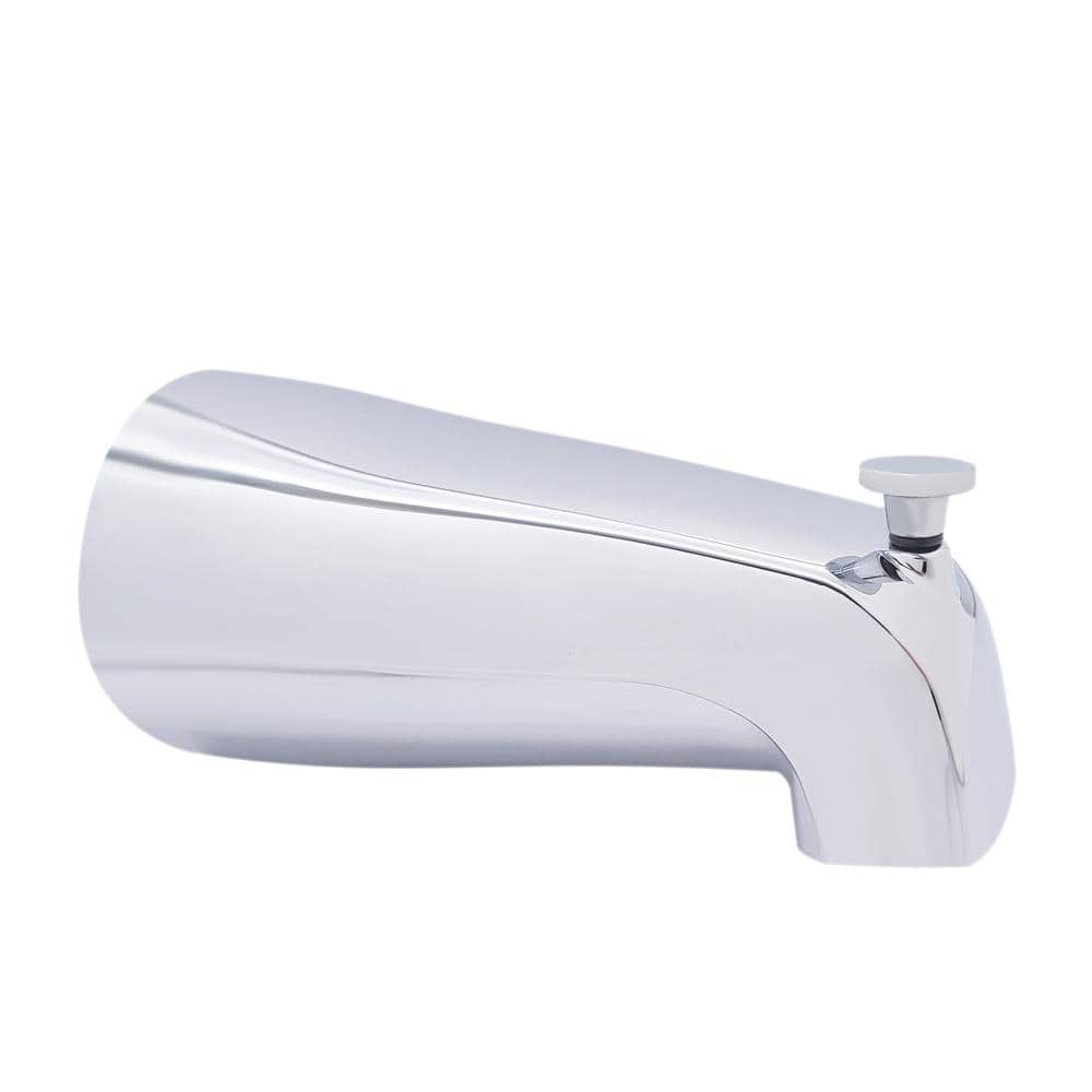5-1/2" Polished Chrome Wall Mounted Tub Spout with Diverter