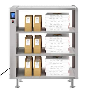 43 in. 4-Shelve Take Out Warmer Cabinet with Touch Screen and Temperature Control Warming Drawer in Stainless-Steel