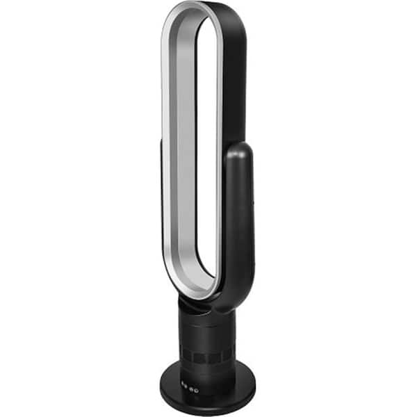 Aoibox 38 in. Black Stylish Bladeless Fan Standing Pedestal Tower 10 Speeds 10-hour Timing Closure, Low SNMX014 - Home Depot
