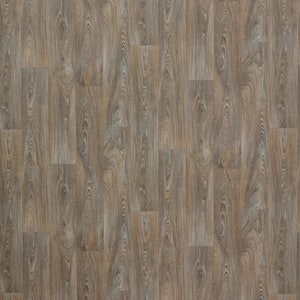 Scorched Walnut Grey Wood 10 MIL x 12 ft. W x Cut to Length Waterproof Vinyl Sheet Flooring