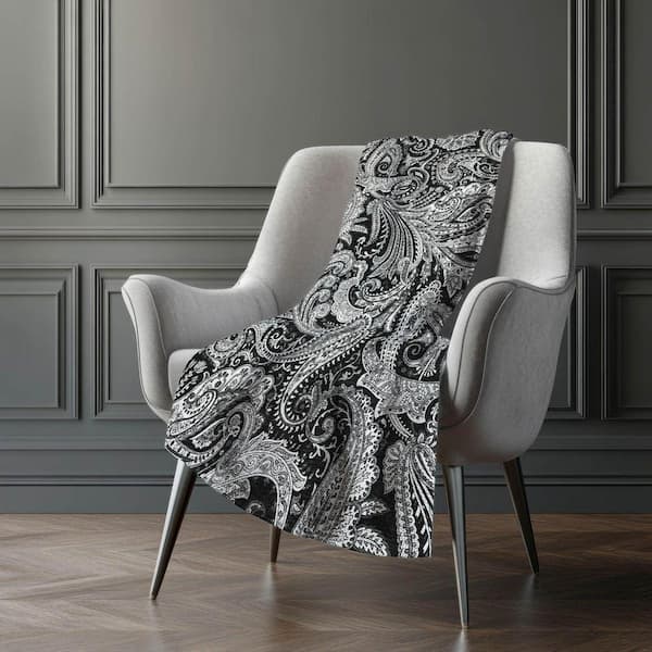 Premium Machine Washable ASB654 Black 50 in. x 70 in. Sherpa Throw Blanket