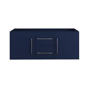 Napa 60 in. W x 20 in. D x 21 in. H in. Double Sink Bath Vanity Cabinet without Top in Navy Blue, Wall Mounted