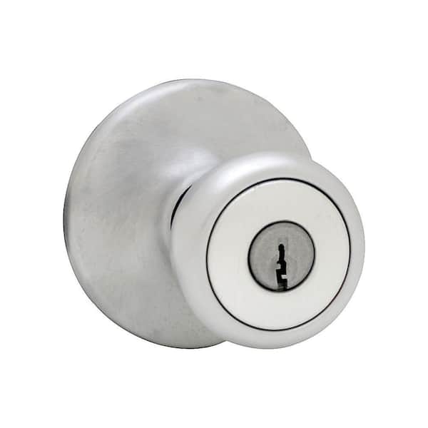 Kwikset Tylo Satin Chrome Keyed Entry Door Knob