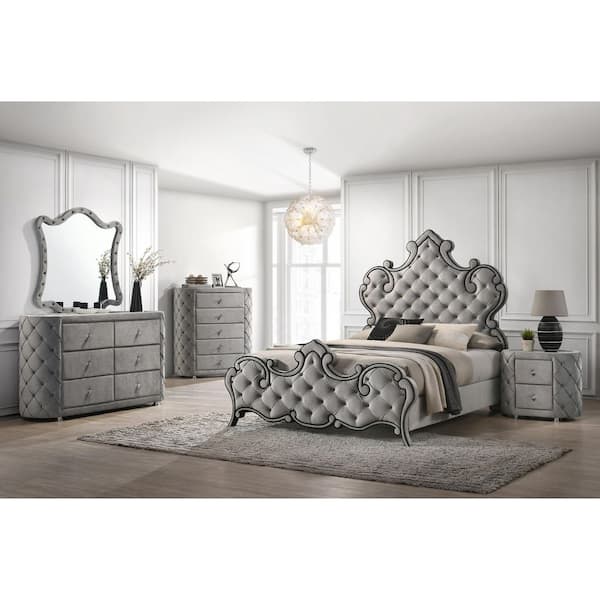 Gray on sale upholstered dresser