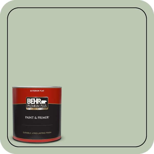 BEHR PREMIUM PLUS 1 qt. #MQ6-45 Composed Flat Exterior Paint & Primer