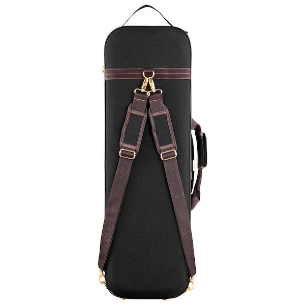 Violin Case Built-in Hygrometer Lightweight Travel Carrying Bag Plush Lining Shoulder Straps for Violin, Briefcase