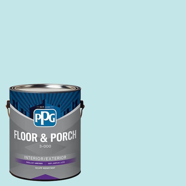 PPG 1 gal. PPG1233 3 Pale Seafoam Satin Interior Exterior Floor