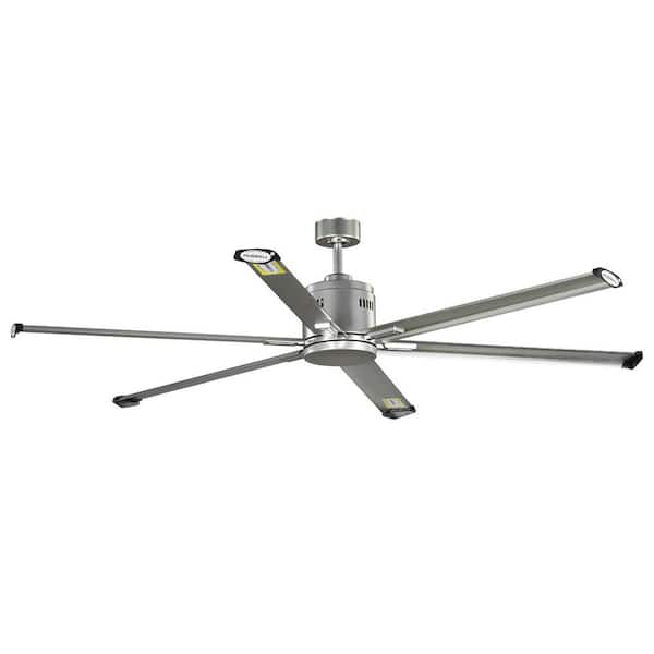Hubbell Lighting Industrial 72, Double Outdoor Ceiling Fan With Light