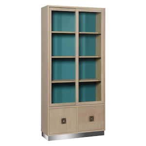 Dann Foley White Oak, Blue, Silver 84 in. H Storage Cabinet