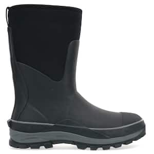 Men's Frontier Mid 10" Waterproof Neoprene Rubber Boots - Black Size 10