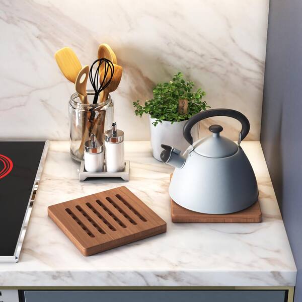 8 Inch Hot Pot Stands - 6-Pack Tripod Trivets For Counter Protection & Fall Home Decor