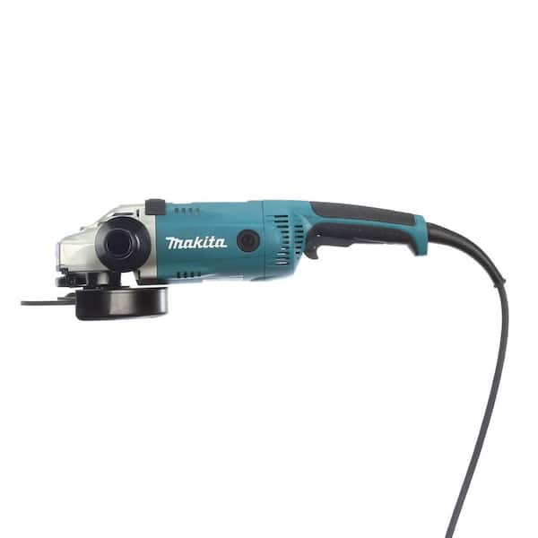 Makita 15 Amp 7 in. Corded Angle Grinder with Grinding wheel, Side