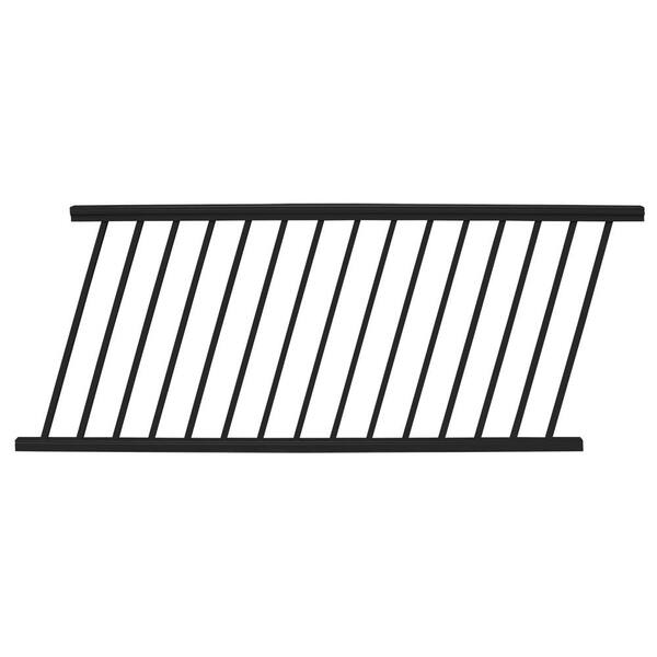 NewTechWood Allure 96 in. x 42 in. Black Aluminum PreAssembled Stair