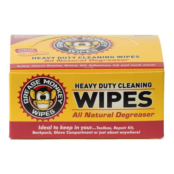 Grease Monkey Individual Heavy-Duty Multi-Purpose Cleaning Wipes (24-Pack)