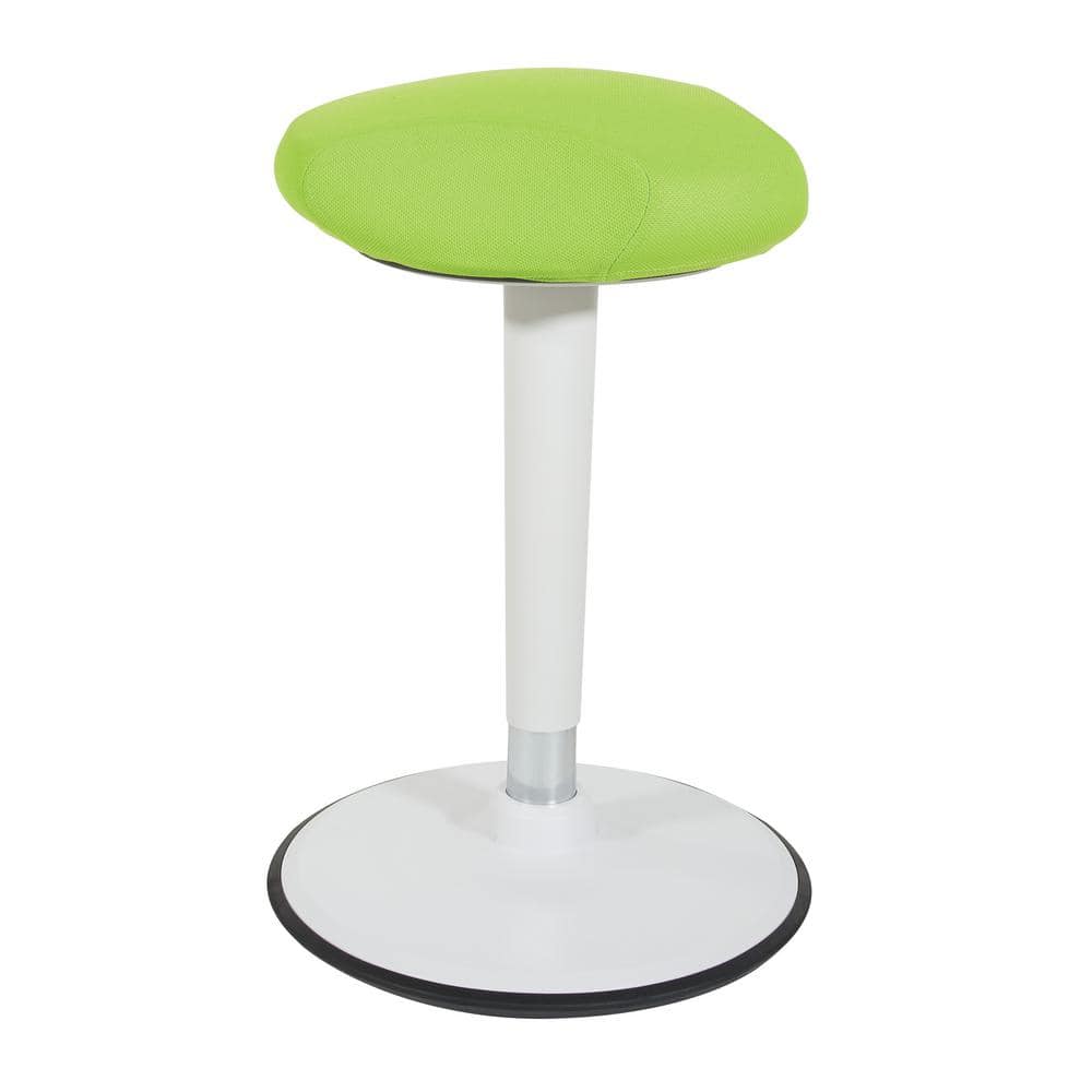 Active Perch Seat with White Frame and Green Fabric 24 -34