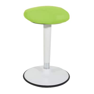 Active 24 in. to 34 in. White Frame and Green Fabric Perch Seat