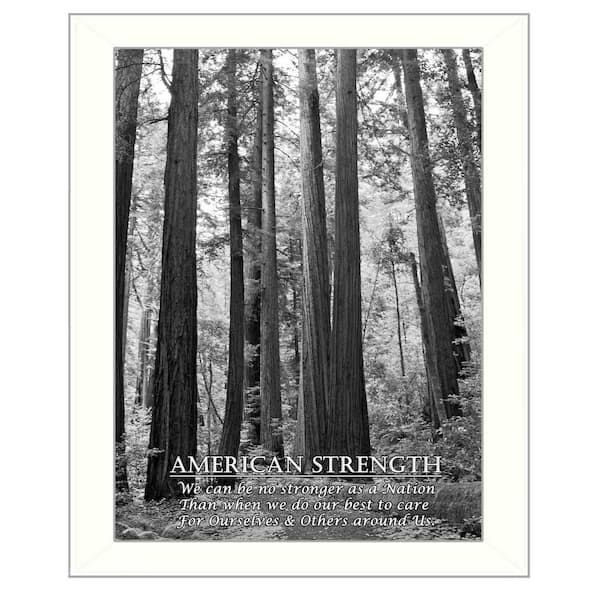 HomeRoots Charlie American Strength 1-Piece Framed Wall Art 14 in. x 18 in.