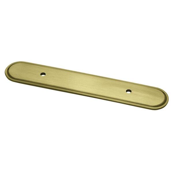 Liberty 3 in. Antique Brass Oval Cabinet Pull Backplate