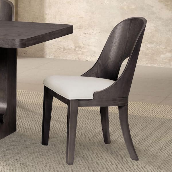 Furniture of America Hairin Ash Gray Frabic Dining Chair (Set of 2)