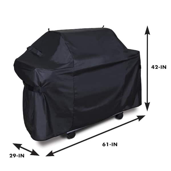 Deluxe 61 in. PVC/Polyester Grill Cover compatible with Genesis 300