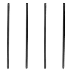 3/4 in. x 36 in. Black Industrial Steel Grey Plumbing Pipe (4-Pack)