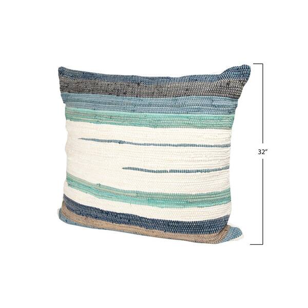 blue green throw pillows