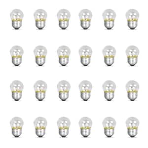 7.5-Watt Equivalent S11 White E26 Medium Base Incandescent Night Light Bulb, Soft White 2700K (24-Pack)