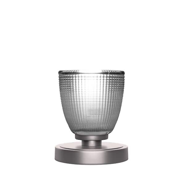 Unbranded Quincy 6.5 in. Graphite Accent Lamp with Glass Shade