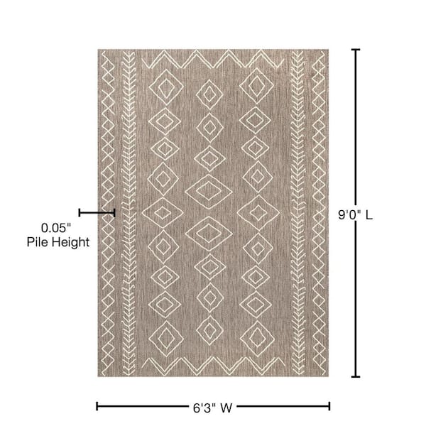 nuLOOM Serna Outdoor Area Rug, 6' 3 x 9