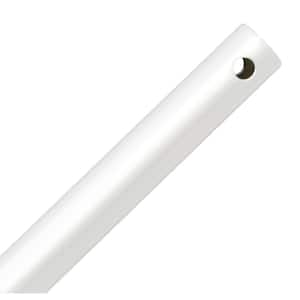 24 in. Matte White Extension Downrod