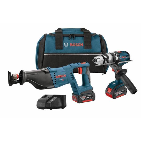 Bosch 18-Volt Lithium-Ion Cordless Drill/Driver and Reciprocating Saw Power Tool Combo Kit (2-Tool)