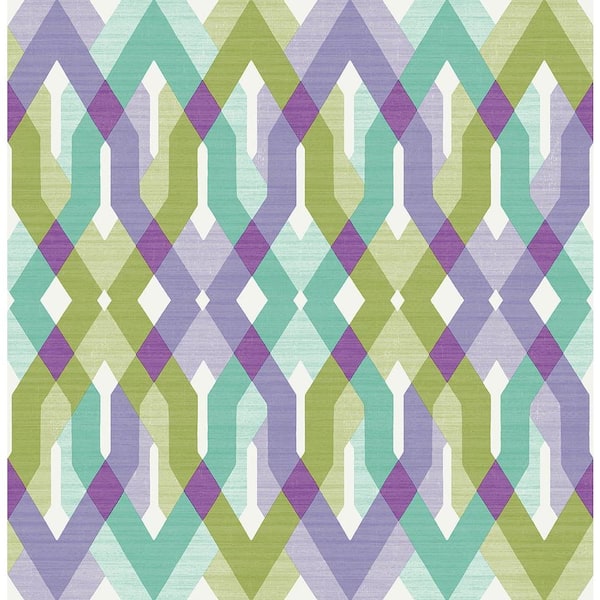 A-Street Prints Harbour Lavender Lattice Paper Strippable Roll Wallpaper (Covers 56.4 sq. ft.)