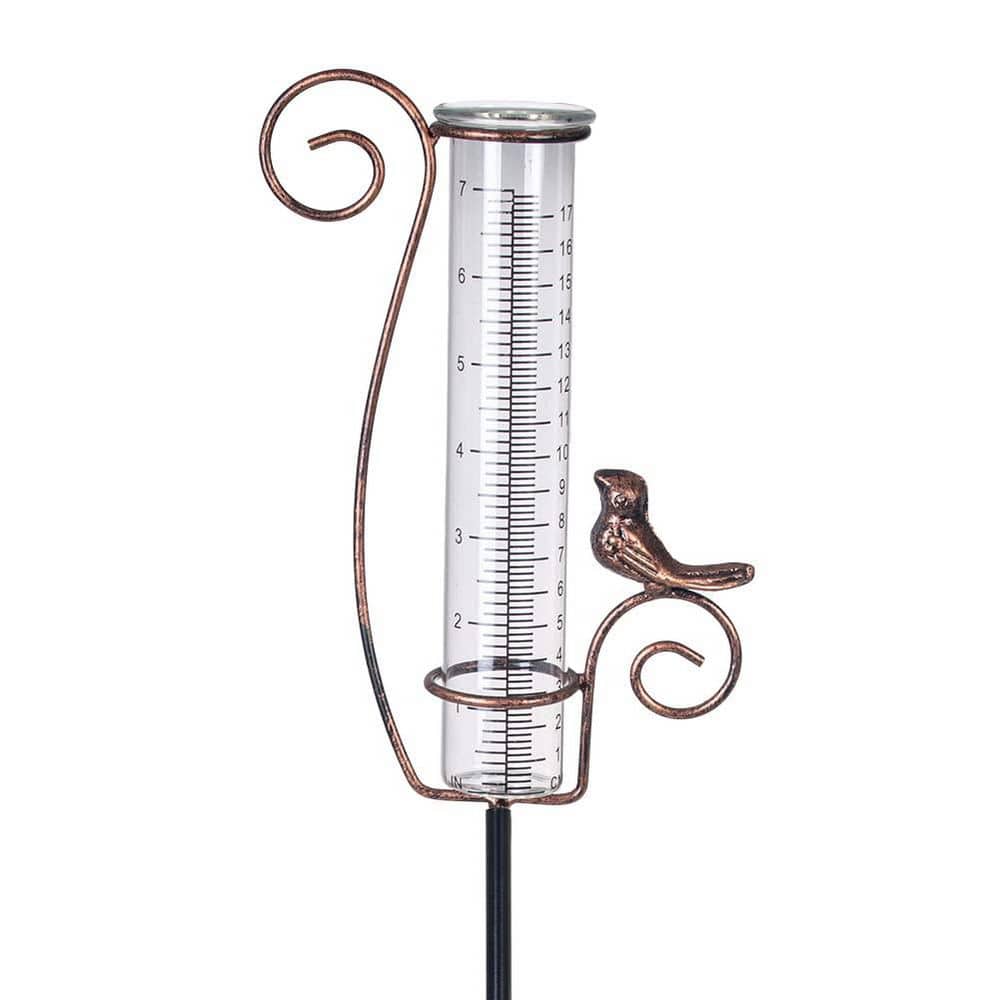 Decorative Metal Bird Rain Gauge with Glass Tube for Outdoor Garden Yard Lawn Precipitation Measurement price history on PriceWatchPro