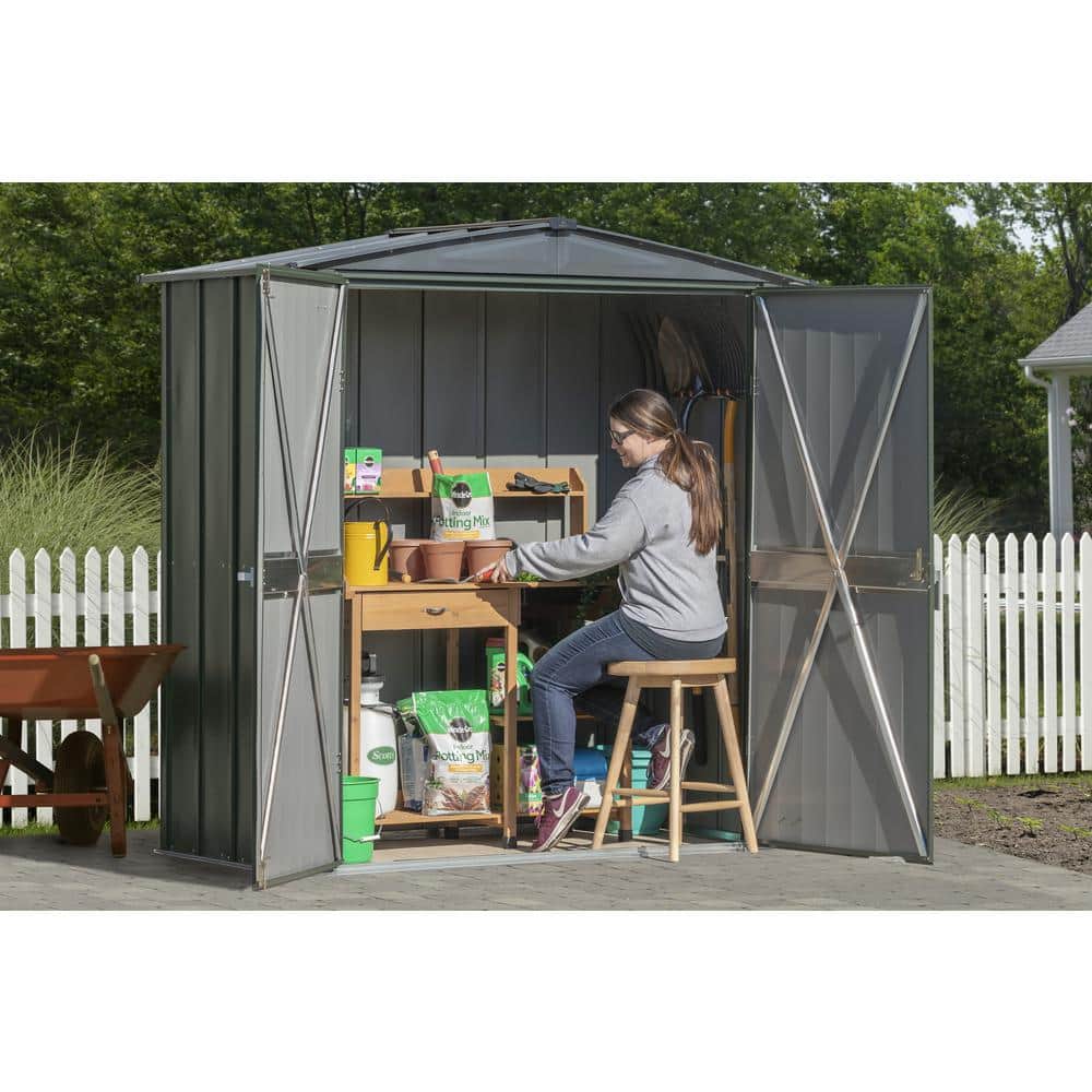 Green Steel 6 x 3 ft Garden Storage Shed Kit
