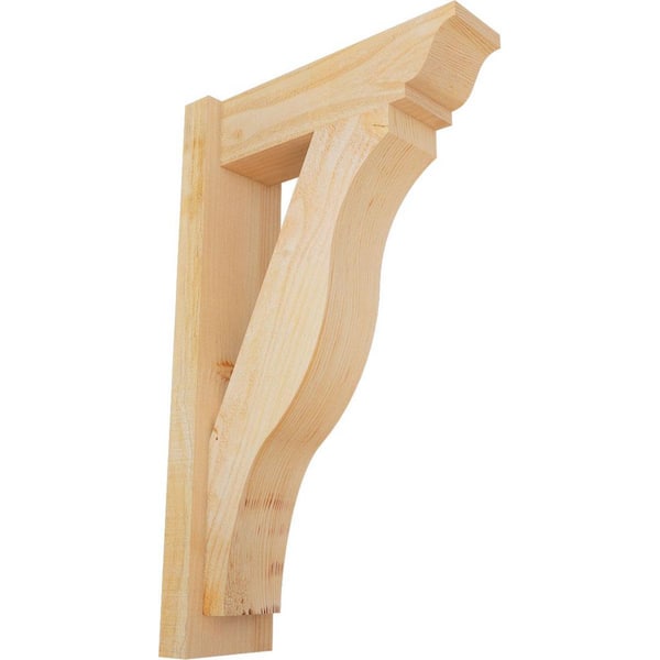 Ekena Millwork 6 in. x 30 in. x 18 in. Douglas Fir Fuston Traditional Rough Sawn Outlooker